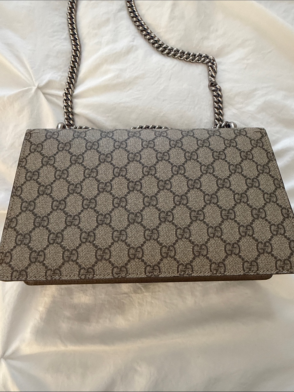 Gucci Beige Brown GG Supreme Dionysus Shoulder Bag - Picture 6 of 13